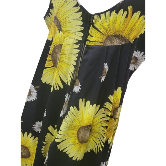 Vintage Rhapsody Sunflower Dress‎ Women’s Medium Yellow Sleeveless Knee Length - Picture 11 of 15
